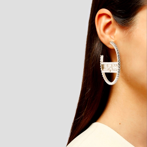 CHANEL Gold Plated.Hoop Earrings - Picture 4 of 17